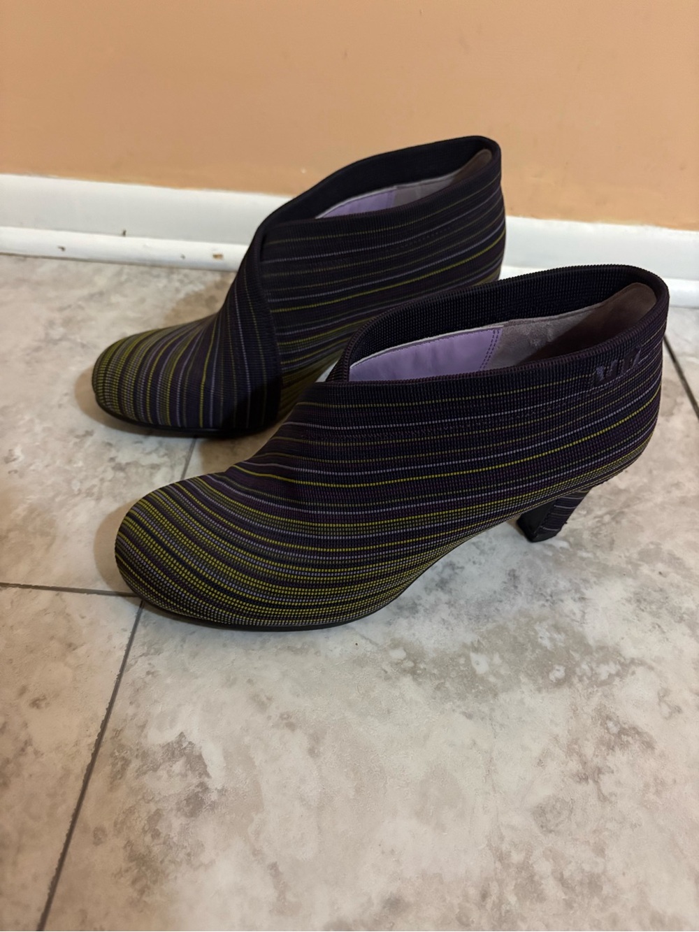 United Nude Un-Fold Purple Mid-Ankle Booties